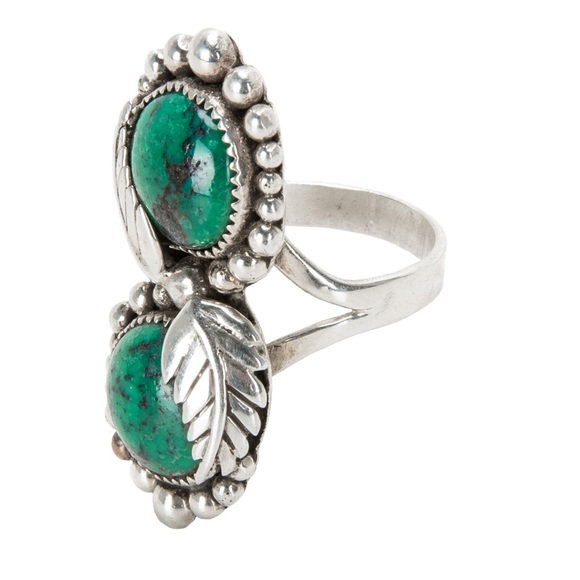 Rare sterling silver genuine turquoise ring 9.75 - Picture 3 of 6
